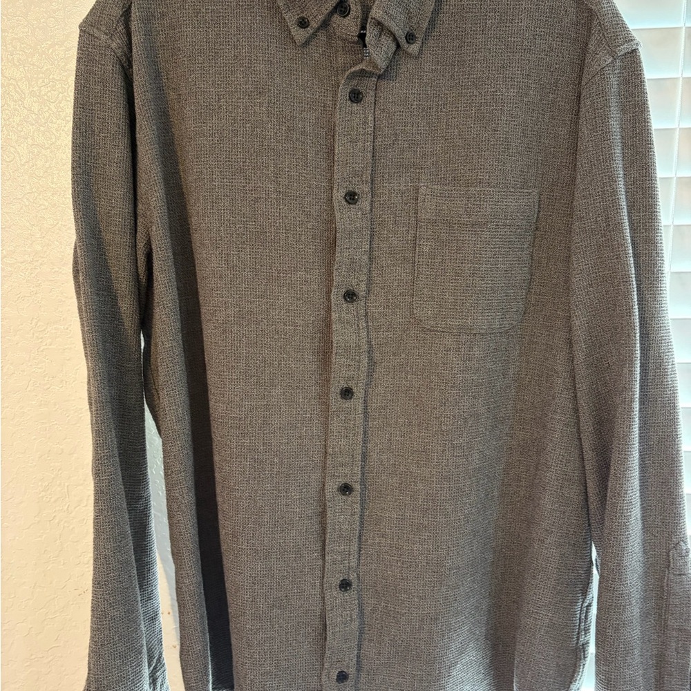 Taylor Stitch Charcoal Waffle  Button-Down Shirt